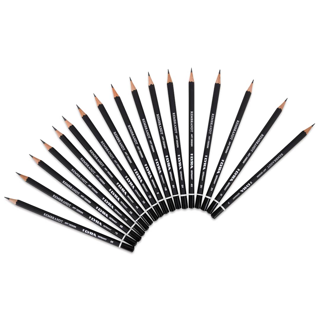 Open in modal - Lyra Rembrandt Art Design Graphite Pencils open stock shown together