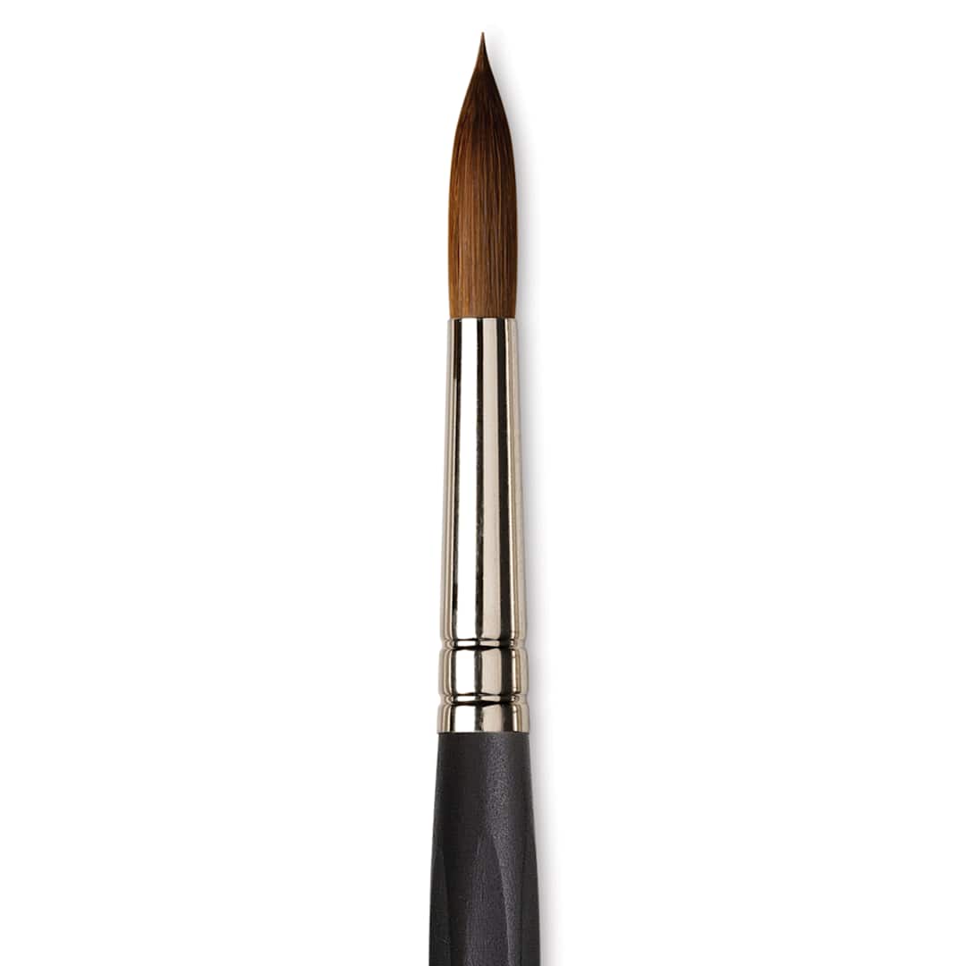 Open in modal - Da Vinci Colineo Synthetic Kolinsky Sable Metalpoint Brush - Round, Size 12, close up