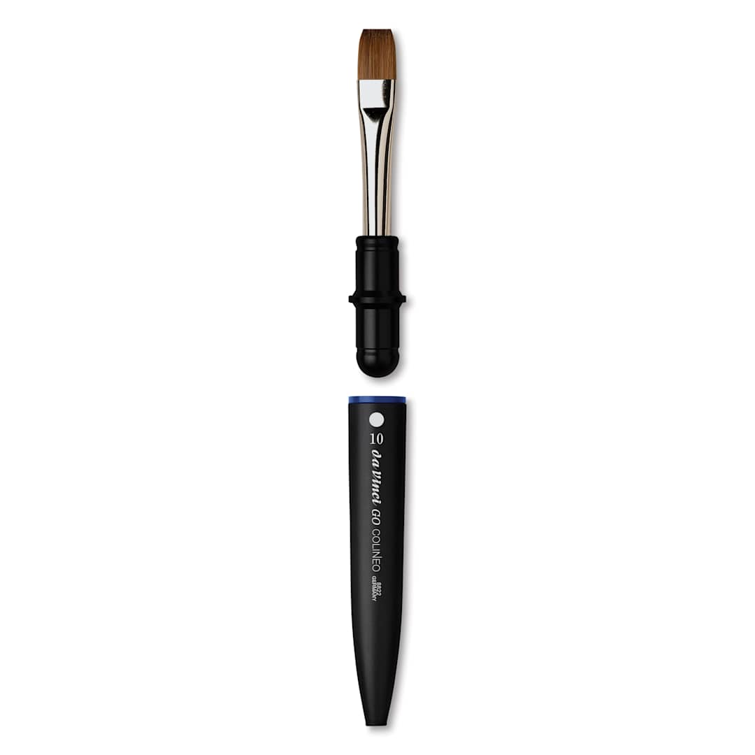 Open in modal - Da Vinci Go Colineo Travel Brush - Flat, Size 10, brush removed from handle