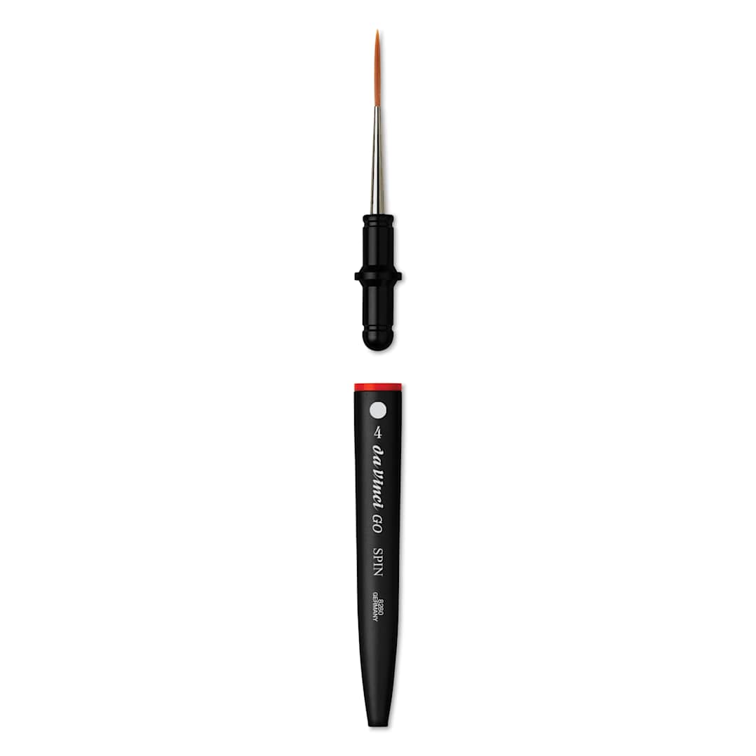 Open in modal - Da Vinci Go Spin Travel Brush - Rigger, Size 4, brush removed from handle
