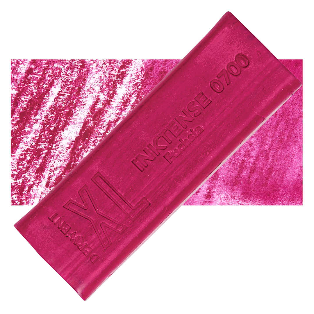 Open in modal - Derwent Inktense XL Block - Fuchsia, swatch and block