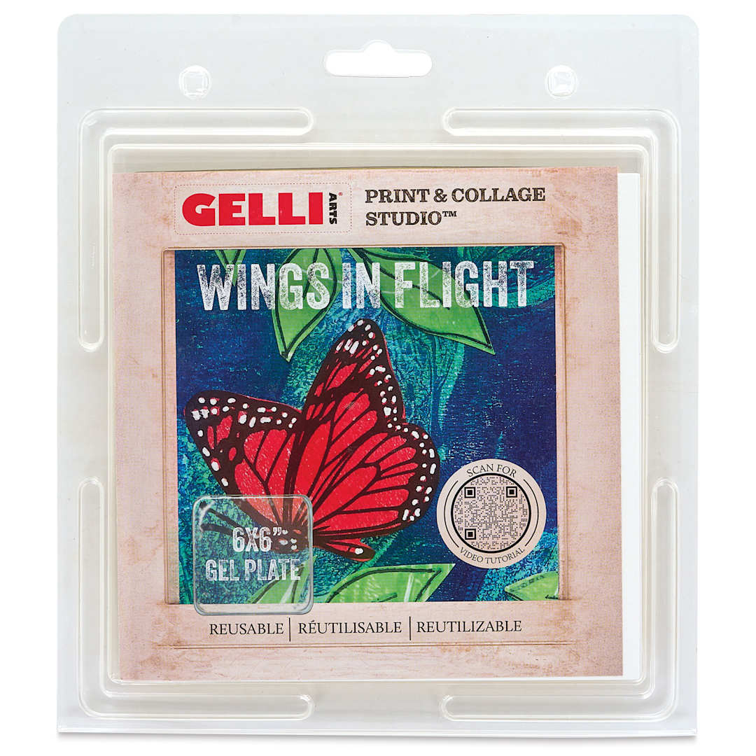 Open in modal - Gelli Arts Print & Collage Studio Set - Wings In Motion front of packaging
