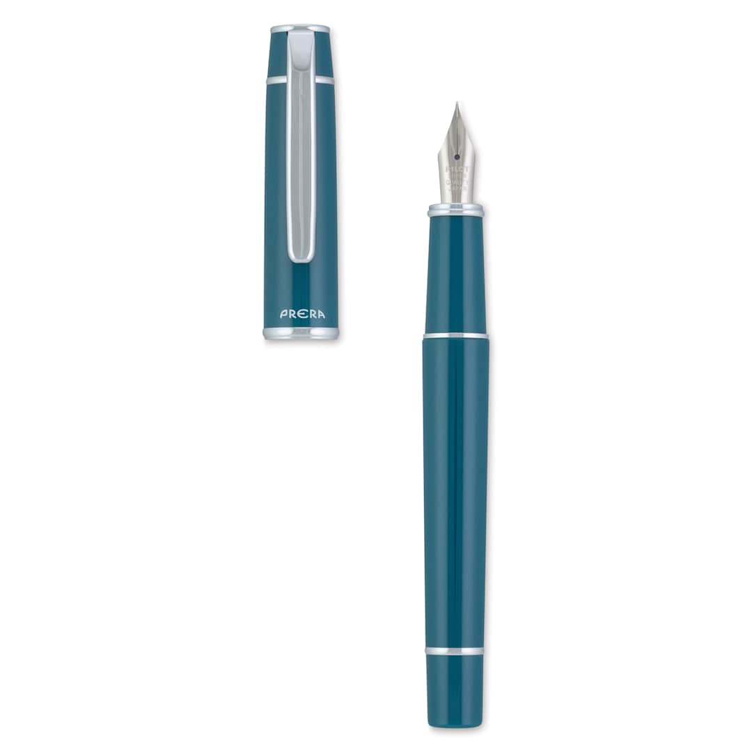 Open in modal - Pilot Prera Standard Fountain Pen - Empresss Teal, Fine, cap off