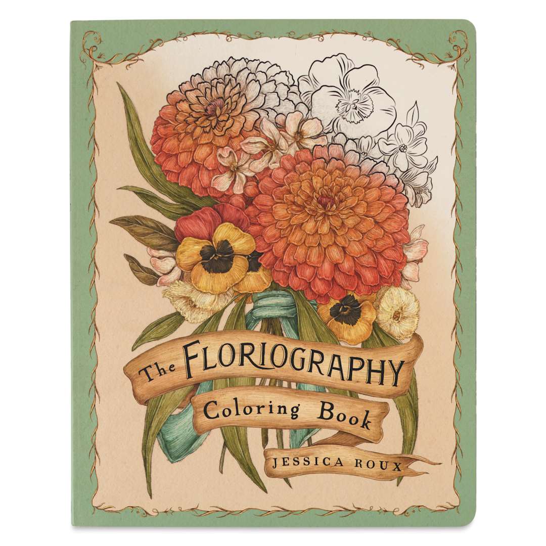 Open in modal - Floriography Coloring Book - Paperback, 96 Pages, front
