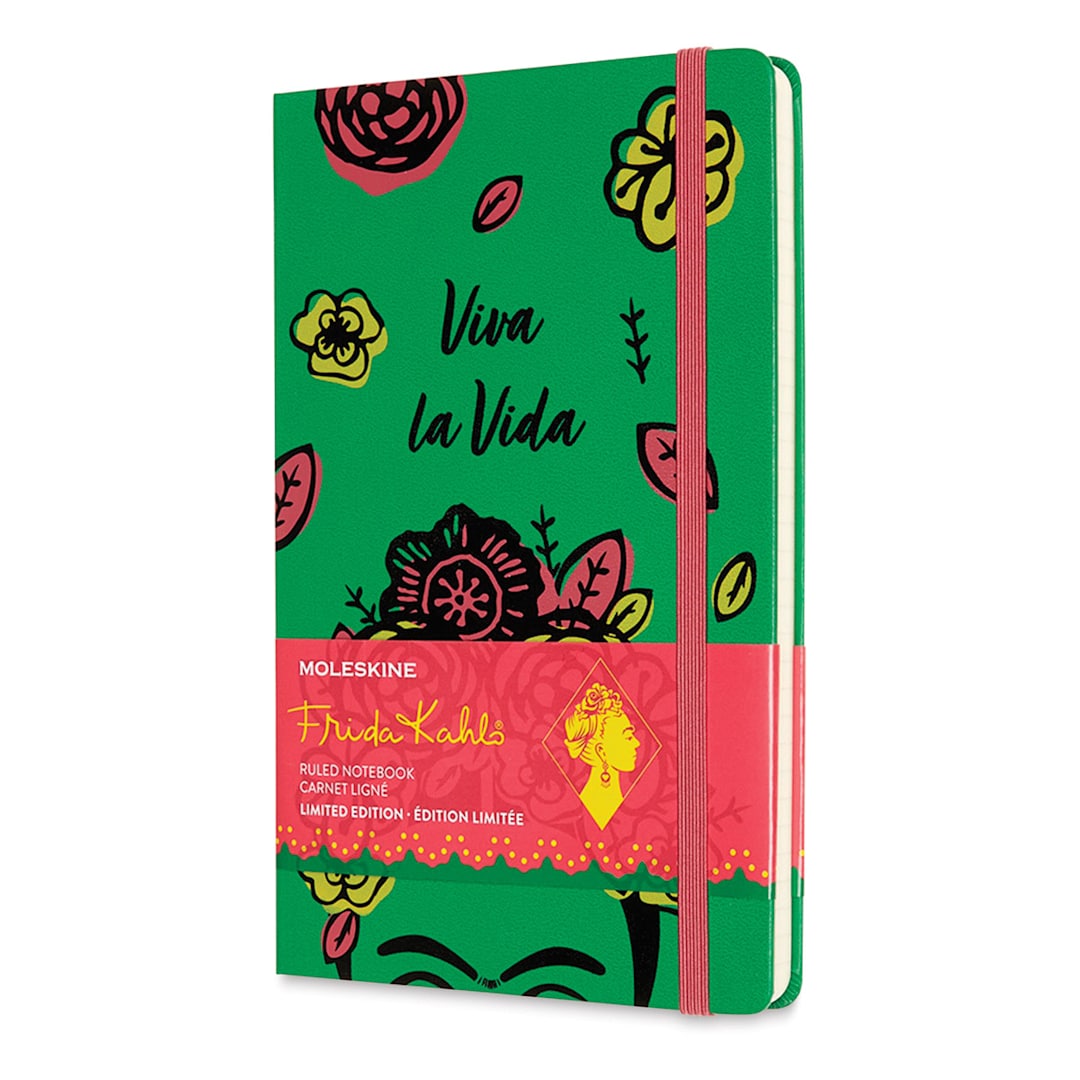 Open in modal - Moleskine Frida Kahlo Limited Edition Ruled Notebook (Front, with packaging label)