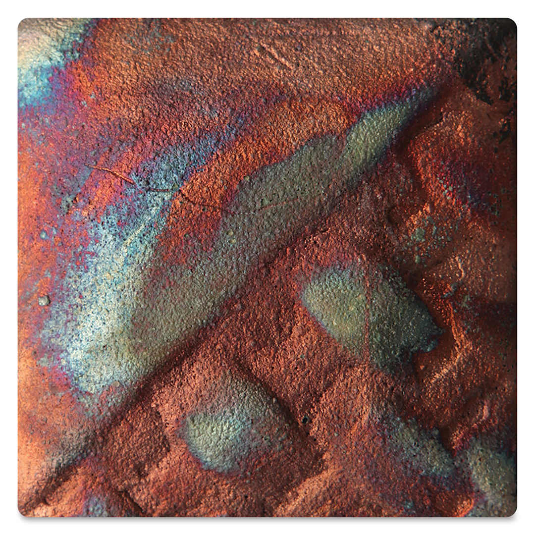 Open in modal - Mayco Raku Glaze - Peacock Matte, RK106, Pint (fired)