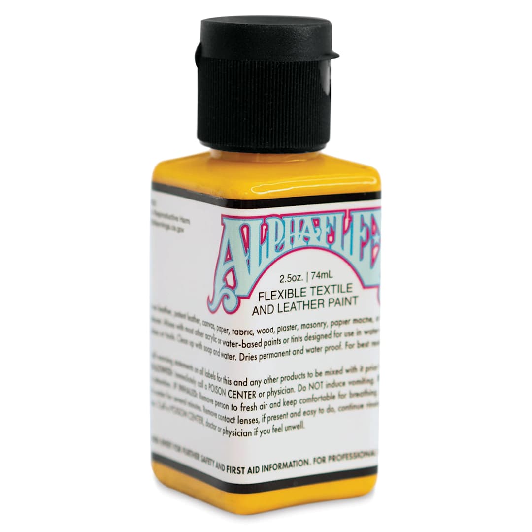 Open in modal - Alpha6 AlphaFlex Textile and Leather Paint - Dark Yellow, 74 ml, Bottle