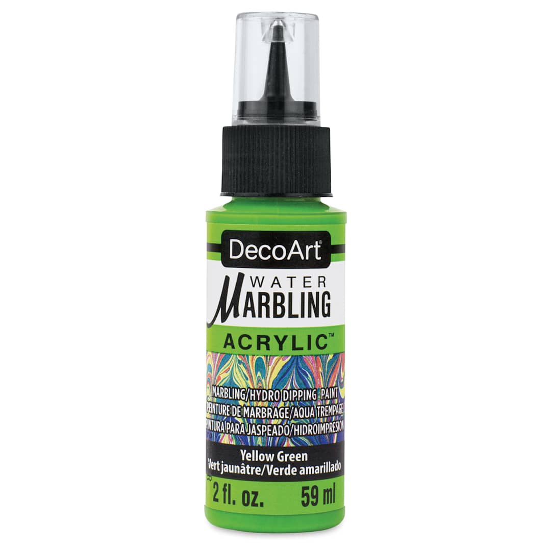 Open in modal - DecoArt Water Marbling Acrylic Paint - Yellow Green, 2 oz