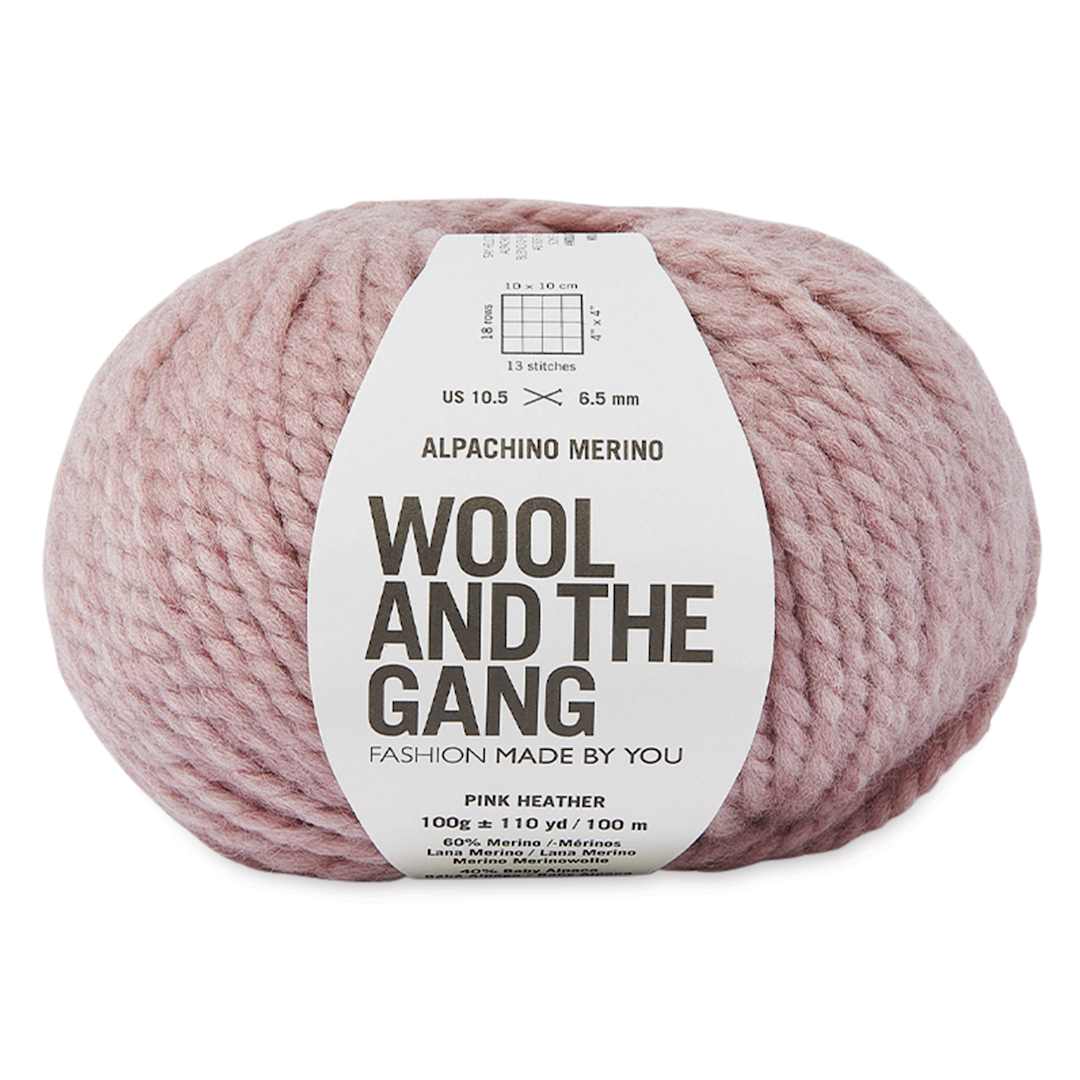 Open in modal - Wool and the Gang Alpachino Merino Yarn - Pink Heather, 110 yards
