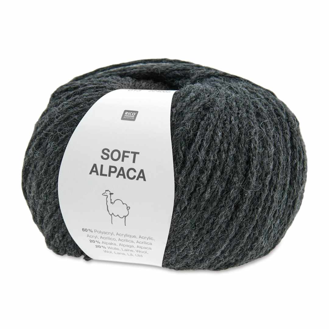 Open in modal - Rico Design Soft Alpaca Yarn - Slate, 137 yds