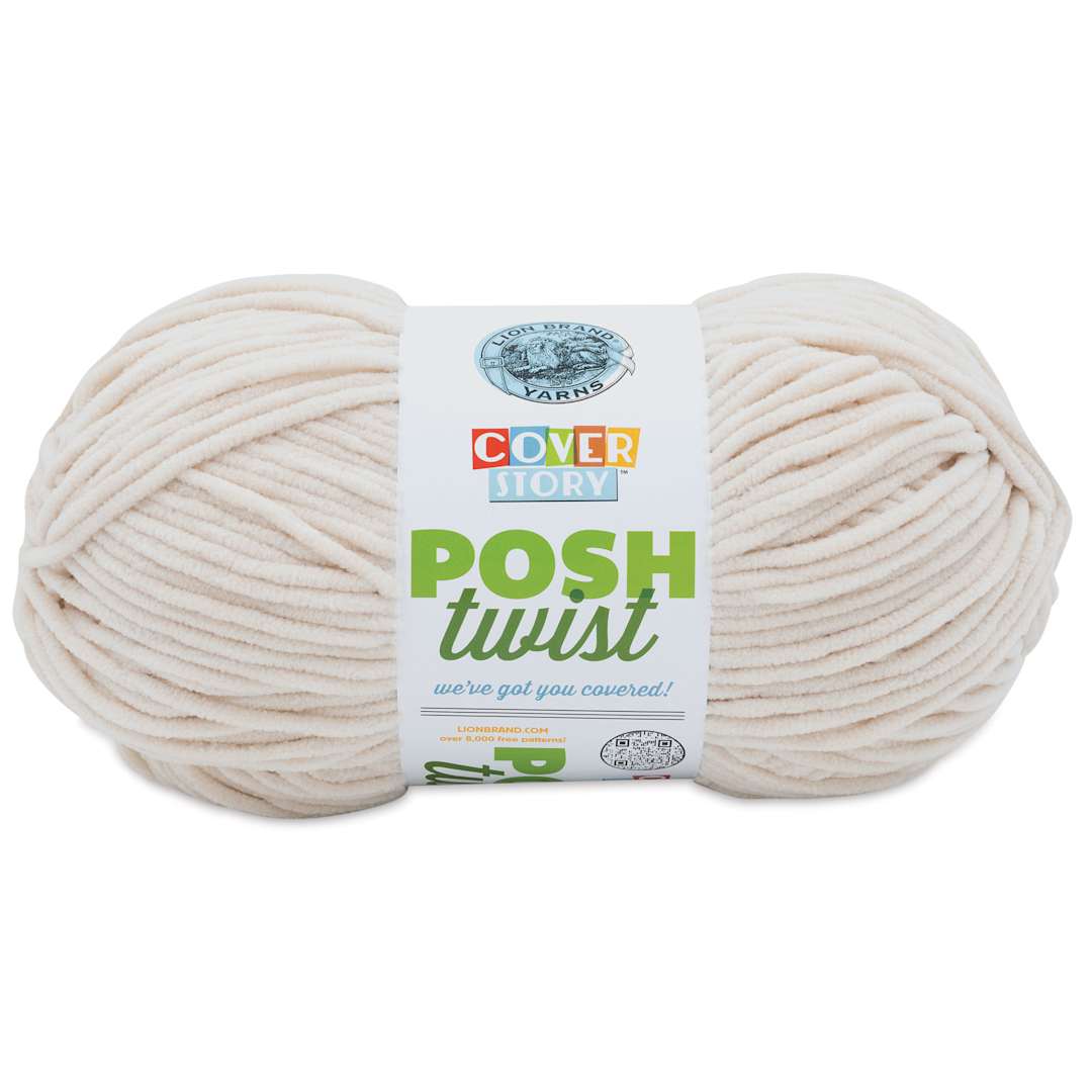 Open in modal - Lion Brand Cover Story Posh Twist Yarn - Vanilla Bean, 232 yds