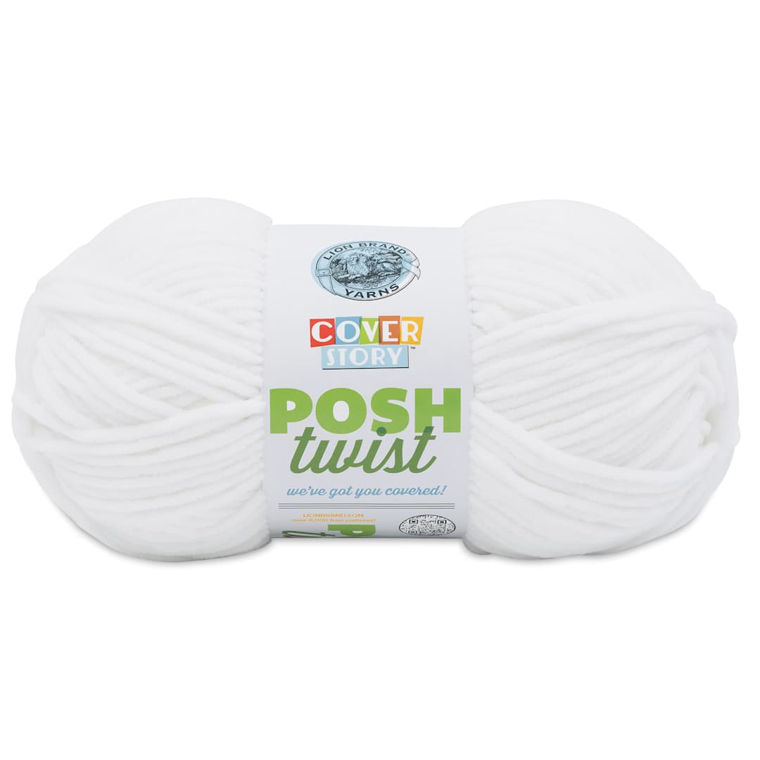 Open in modal - Lion Brand Cover Story Posh Twist Yarn - Whipped Cream, 232 yds