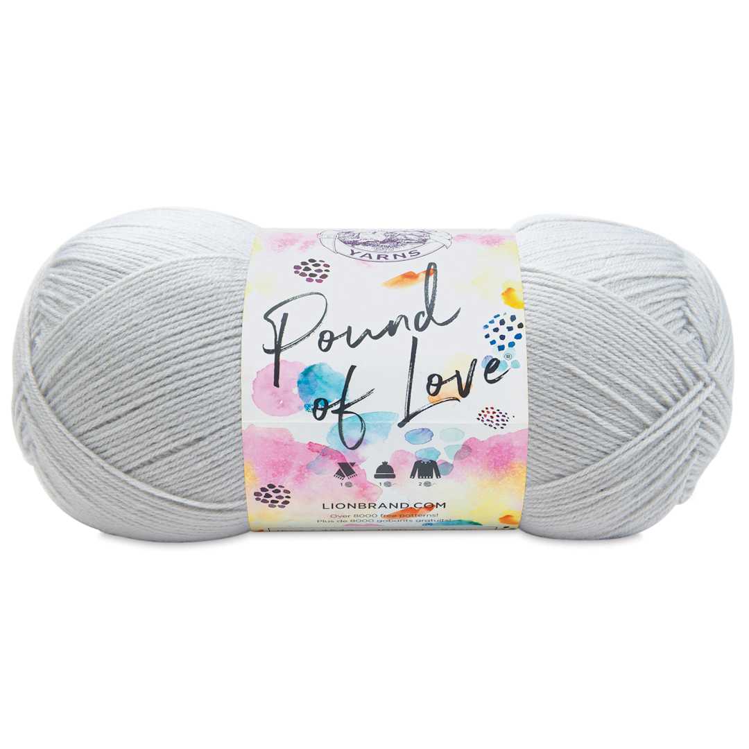 Open in modal - Lion Brand Pound of Love Yarn - Elephant Grey, 16 oz