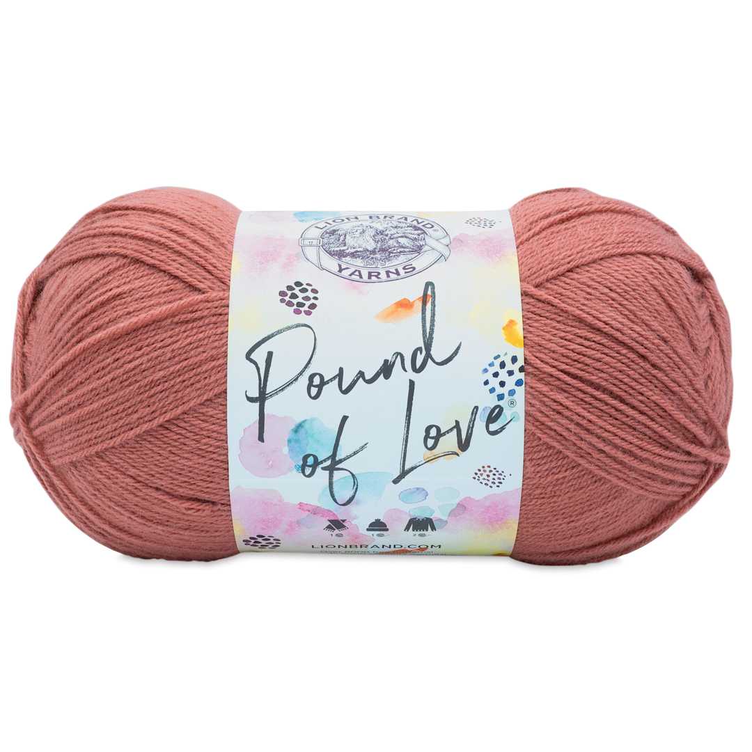 Open in modal - Lion Brand Pound of Love Yarn - Terracotta, 16 oz