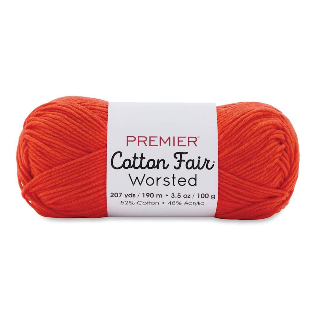 Open in modal - Premier Yarn Cotton Fair Worsted Yarn - Mango, 207 yds