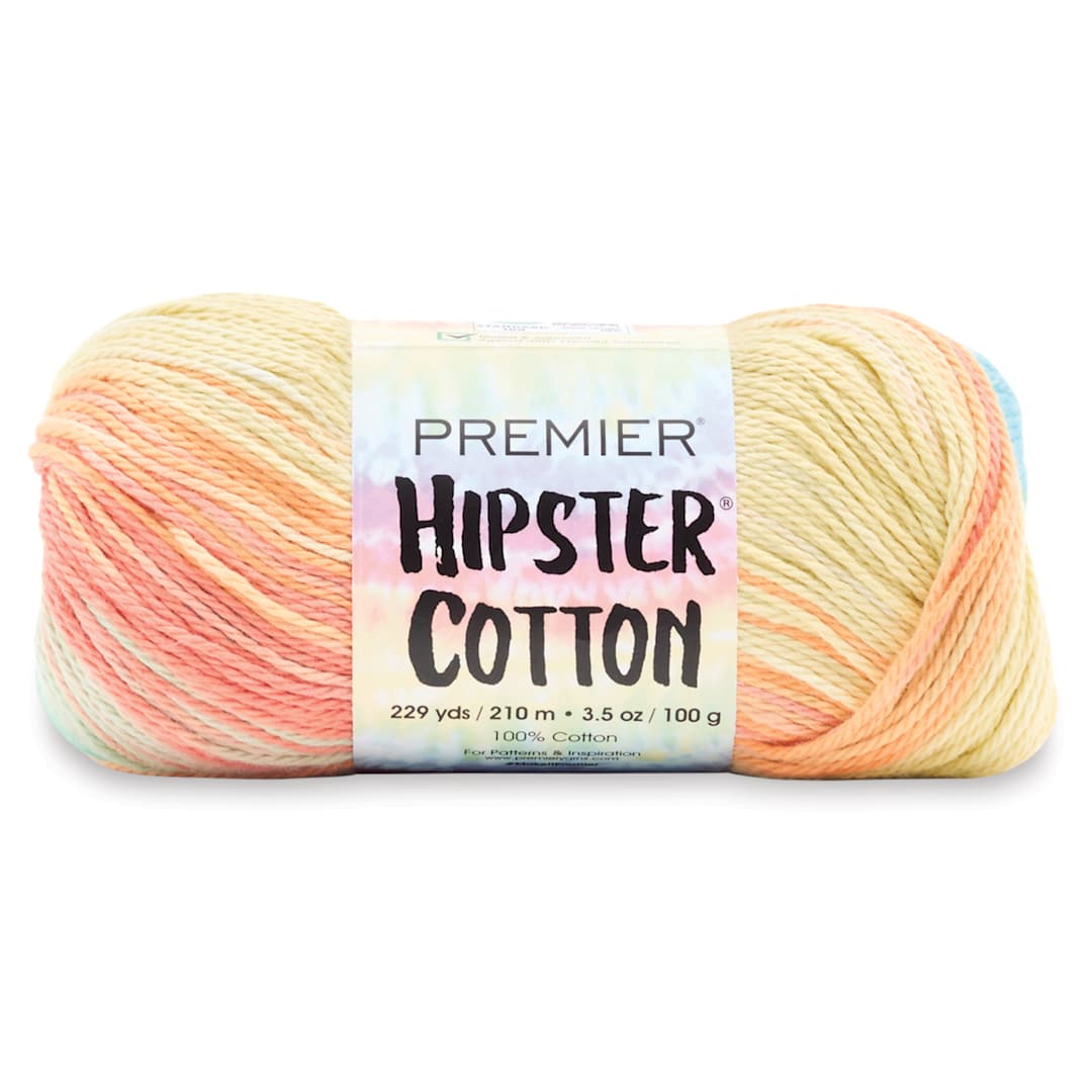 Open in modal - Premier Yarn Hipster Cotton Yarn - Beachball, 229 yds