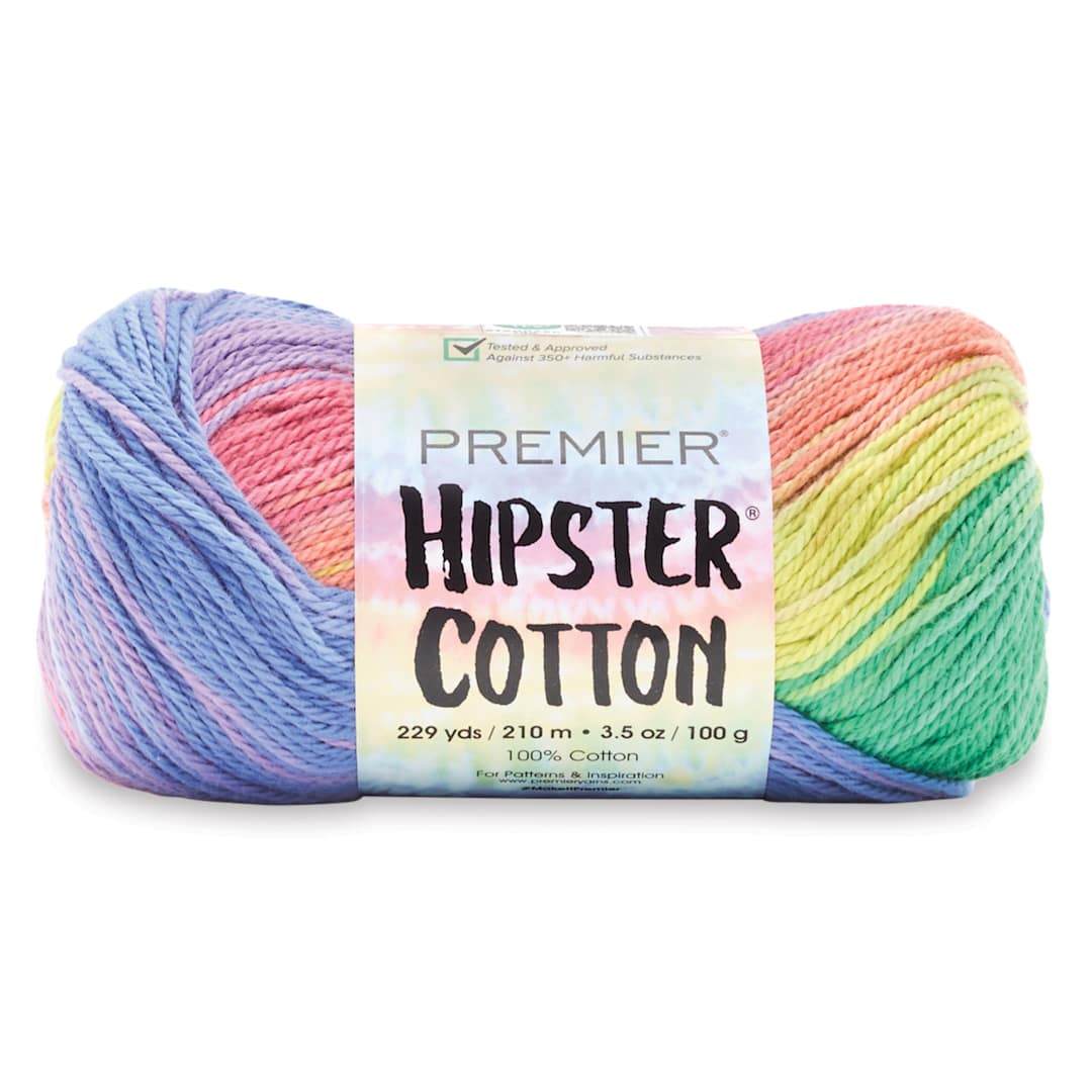 Open in modal - Premier Yarn Hipster Cotton Yarn - Prismatic, 229 yds