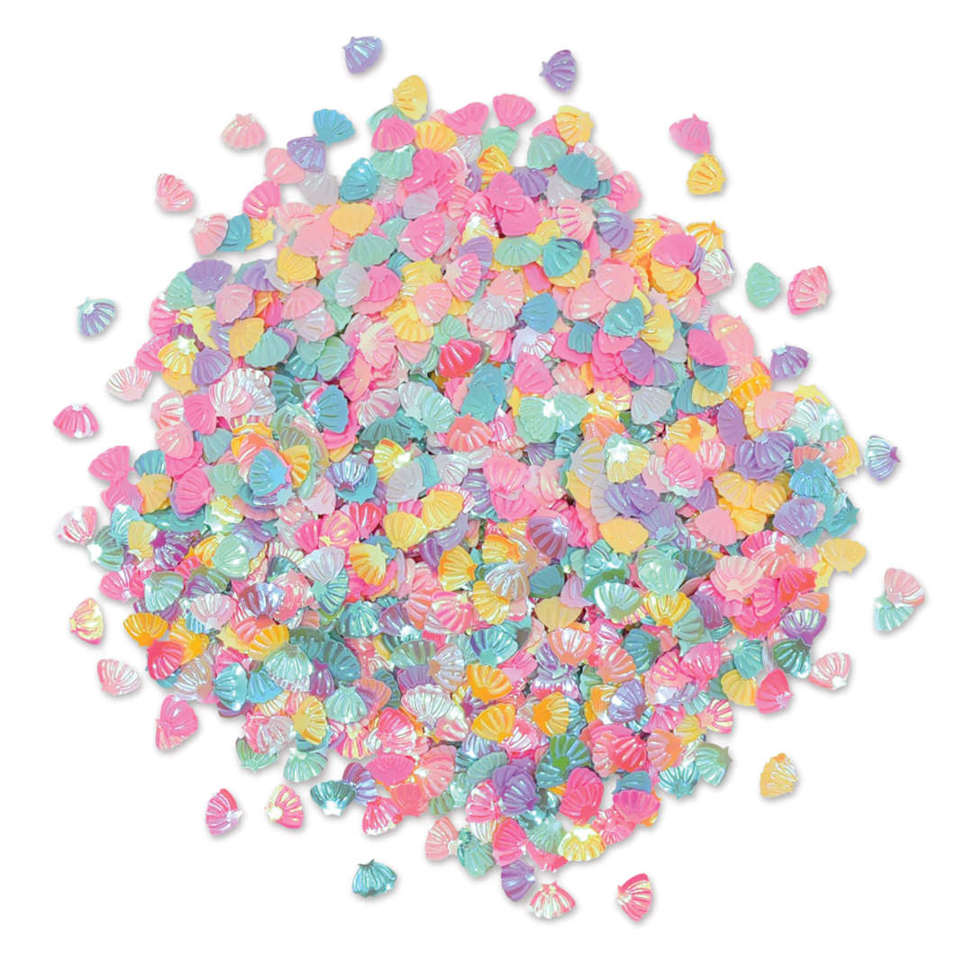 Open in modal - Craft Medley Mini Laser Sequin Scatter - Seashell, 1.23 oz