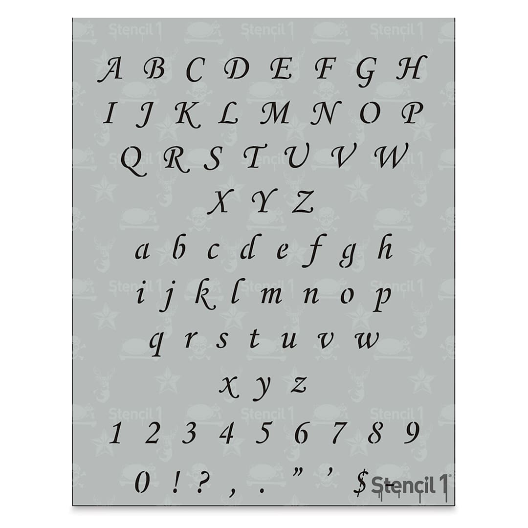 Open in modal - Stencil1 Font Stencil - Corsiva, 1/2" Letters