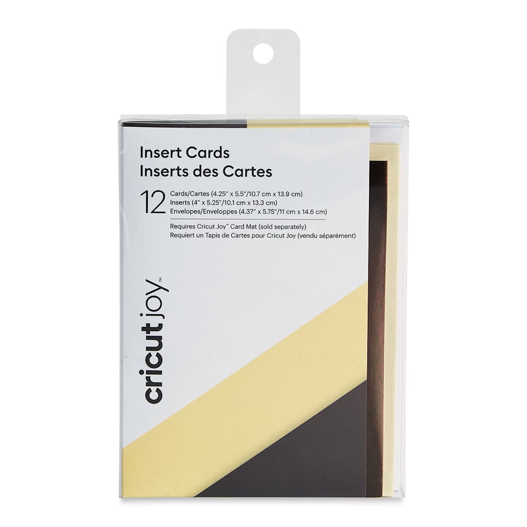 Open in modal - Cricut Joy Cards, Inserts, and Envelopes - Cream/Gunmetal, Package of 12 (In packaging)