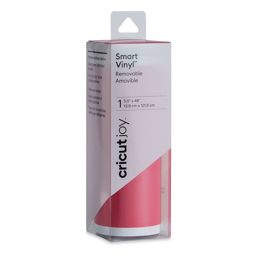Open in modal - Cricut Joy Removable Smart Vinyl - Party Pink, 5-1/2" x 48", Roll (In packaging)