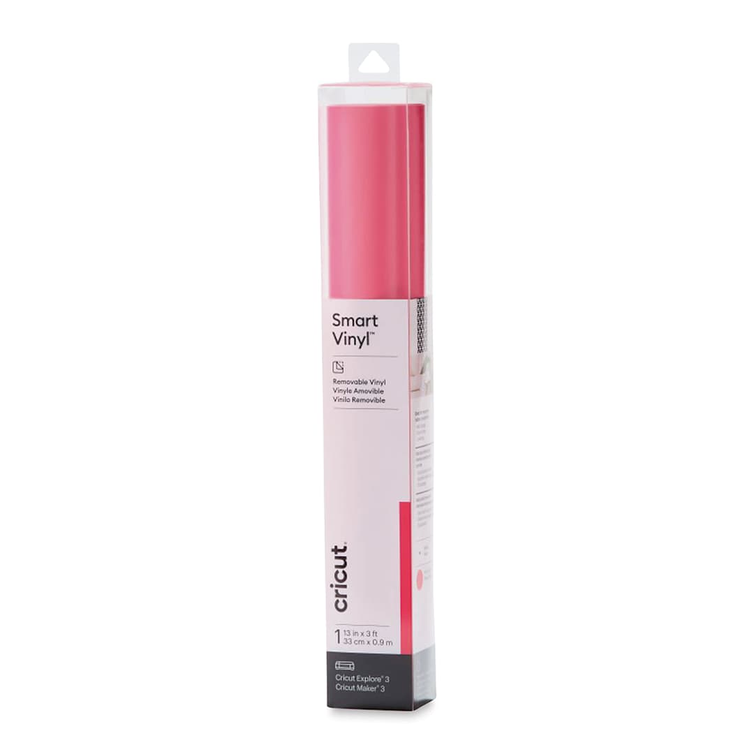 Open in modal - Cricut Removable Smart Vinyl - Party Pink, 13" x 3 ft, Roll (In packaging)