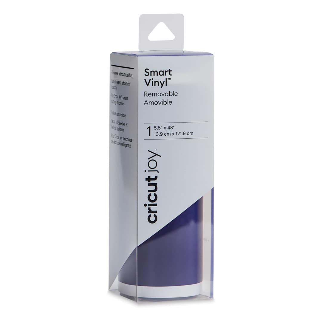 Open in modal - Cricut Joy Removable Smart Vinyl - Ultraviolet, 5-1/2" x 48", Roll (In packaging)