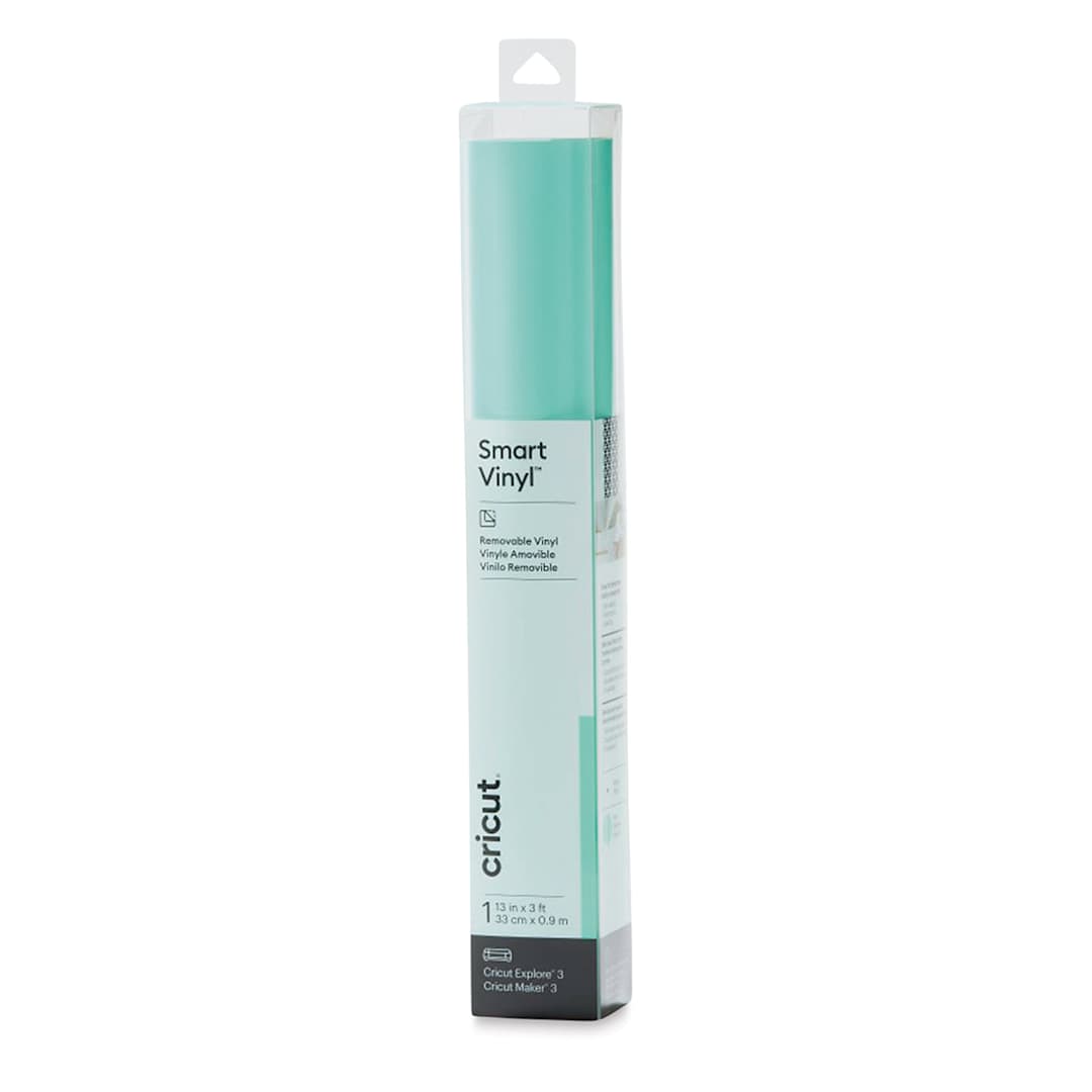Open in modal - Cricut Removable Smart Vinyl - Mint, 13" x 3 ft, Roll (In packaging)
