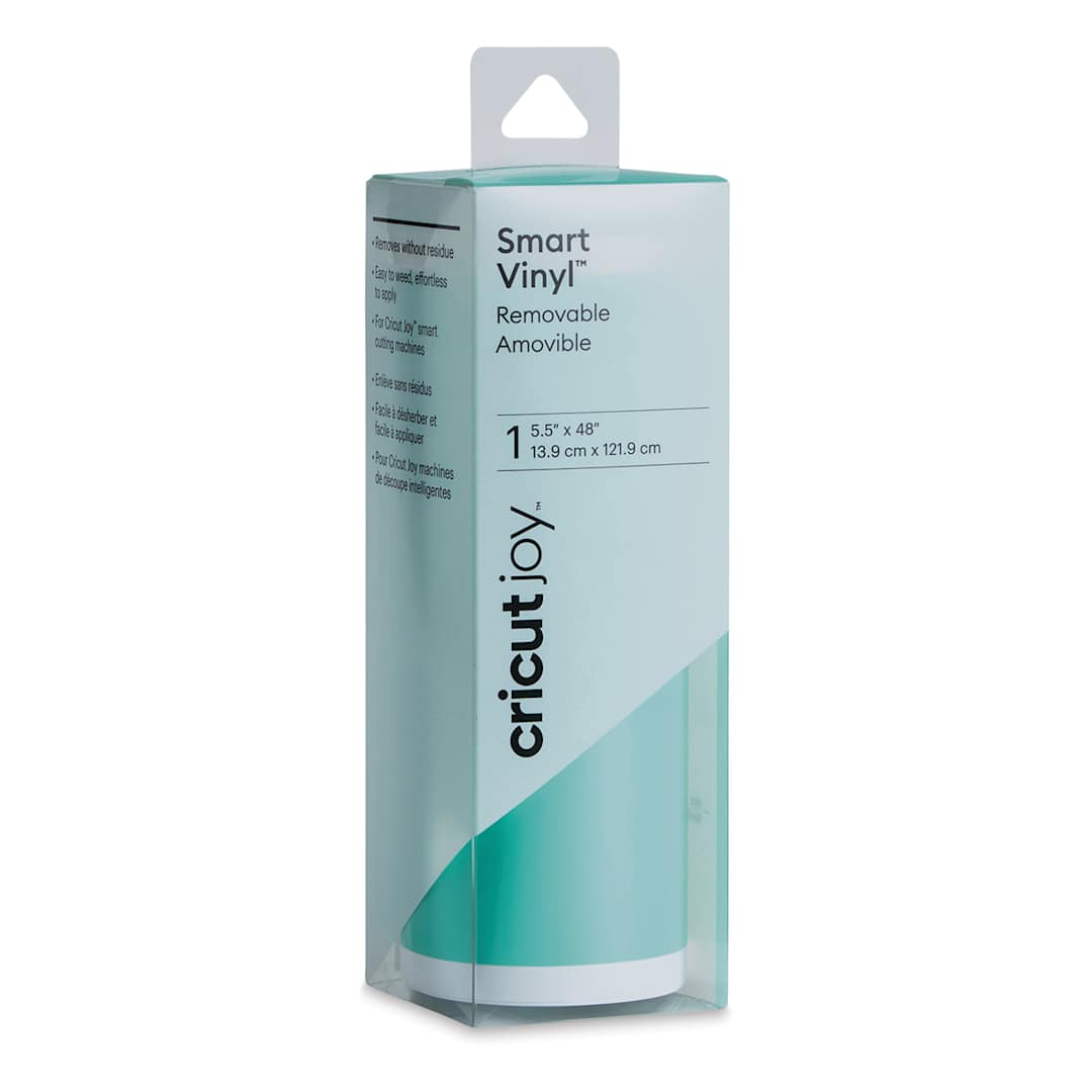Open in modal - Cricut Joy Removable Smart Vinyl - Mint, 5-1/2" x 48", Roll (In packaging)