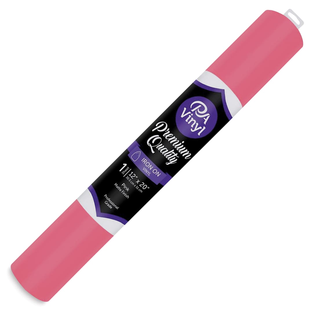 Open in modal - PA Vinyl Iron-On Vinyl - Matte Pink, 12" x 20"