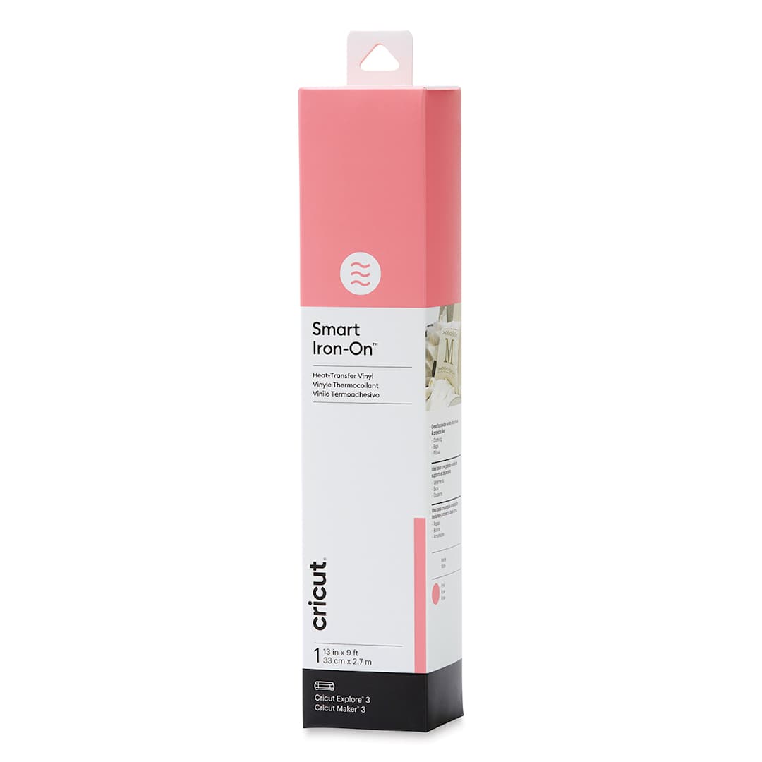 Open in modal - Cricut Smart Iron-On Heat Transfer Vinyl - Pink, 13" x 9 ft, Roll