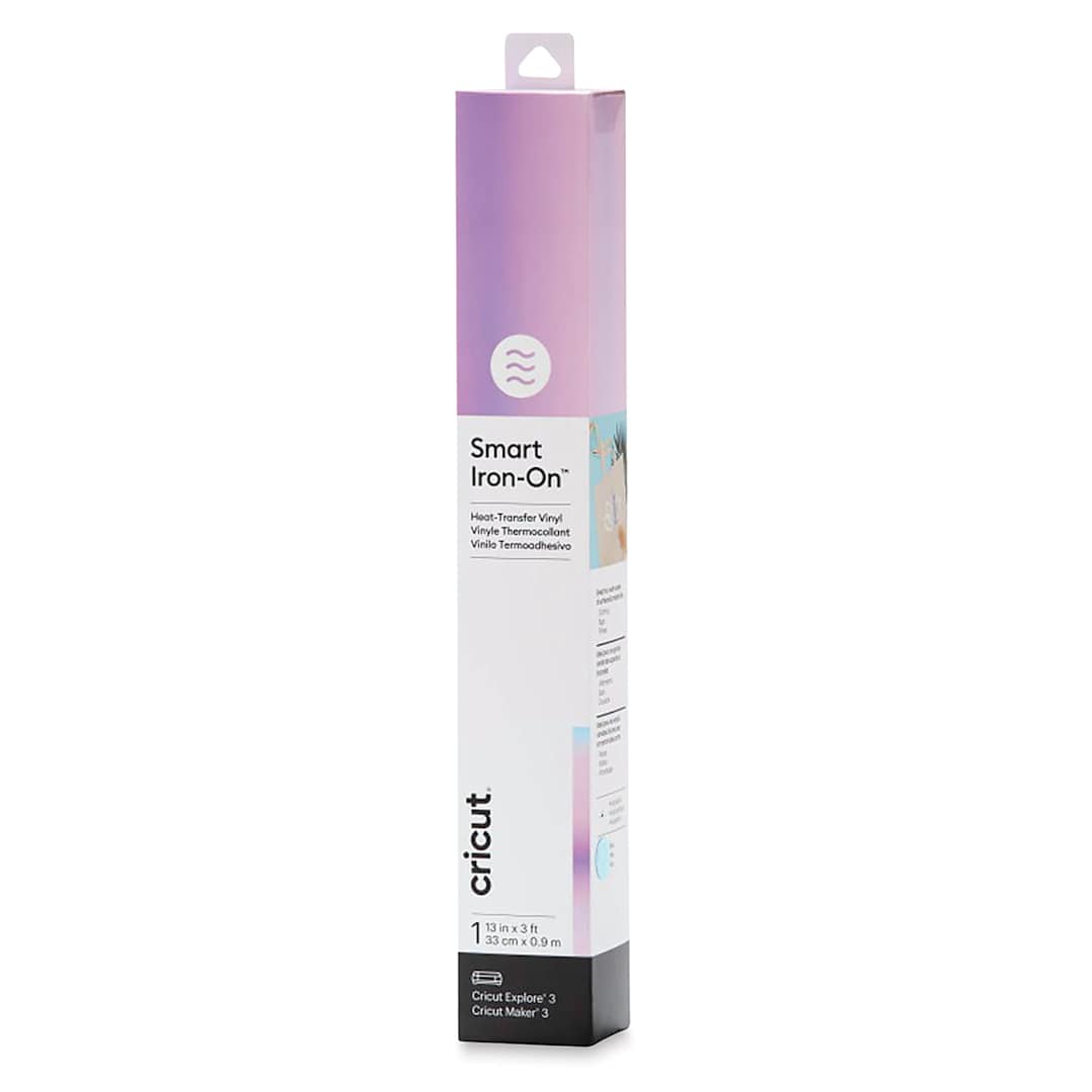 Open in modal - Cricut Smart Iron-On Heat Transfer Vinyl - Holographic Blue, 13" x 3 ft, Roll