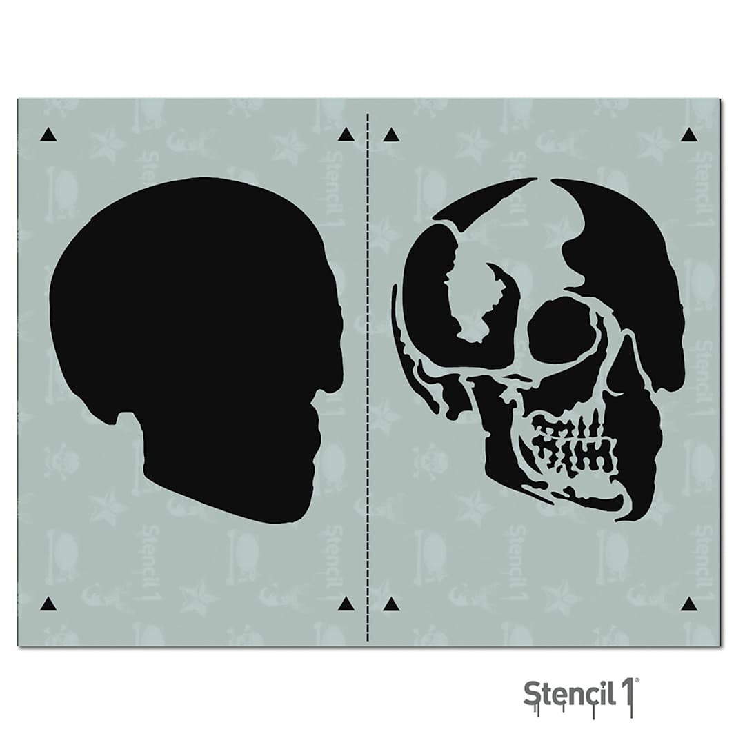 Open in modal - Stencil1 Multi-Layer Stencil, Skull Profile, 2 Layer