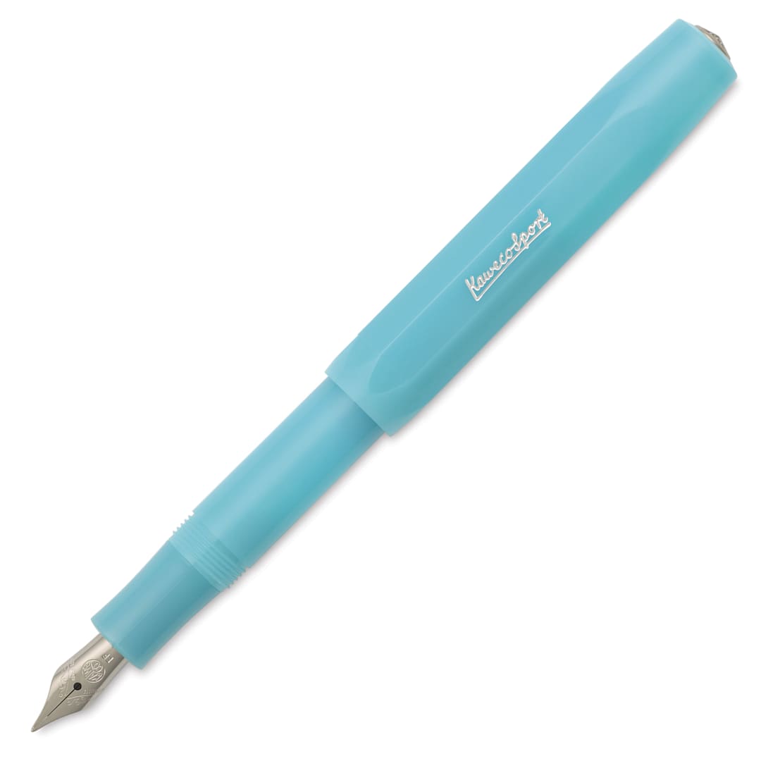 Open in modal - Kaweco Frosted Sport Fountain Pen - Light Blueberry, Extra-Fine