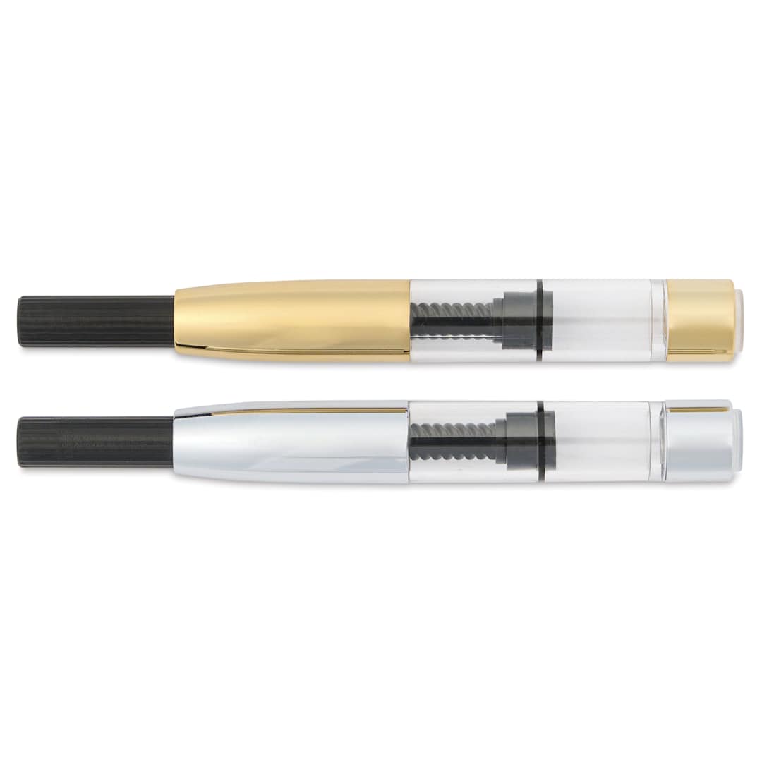Open in modal - Platinum Fountain Pen Converters, Gold and Silver shown