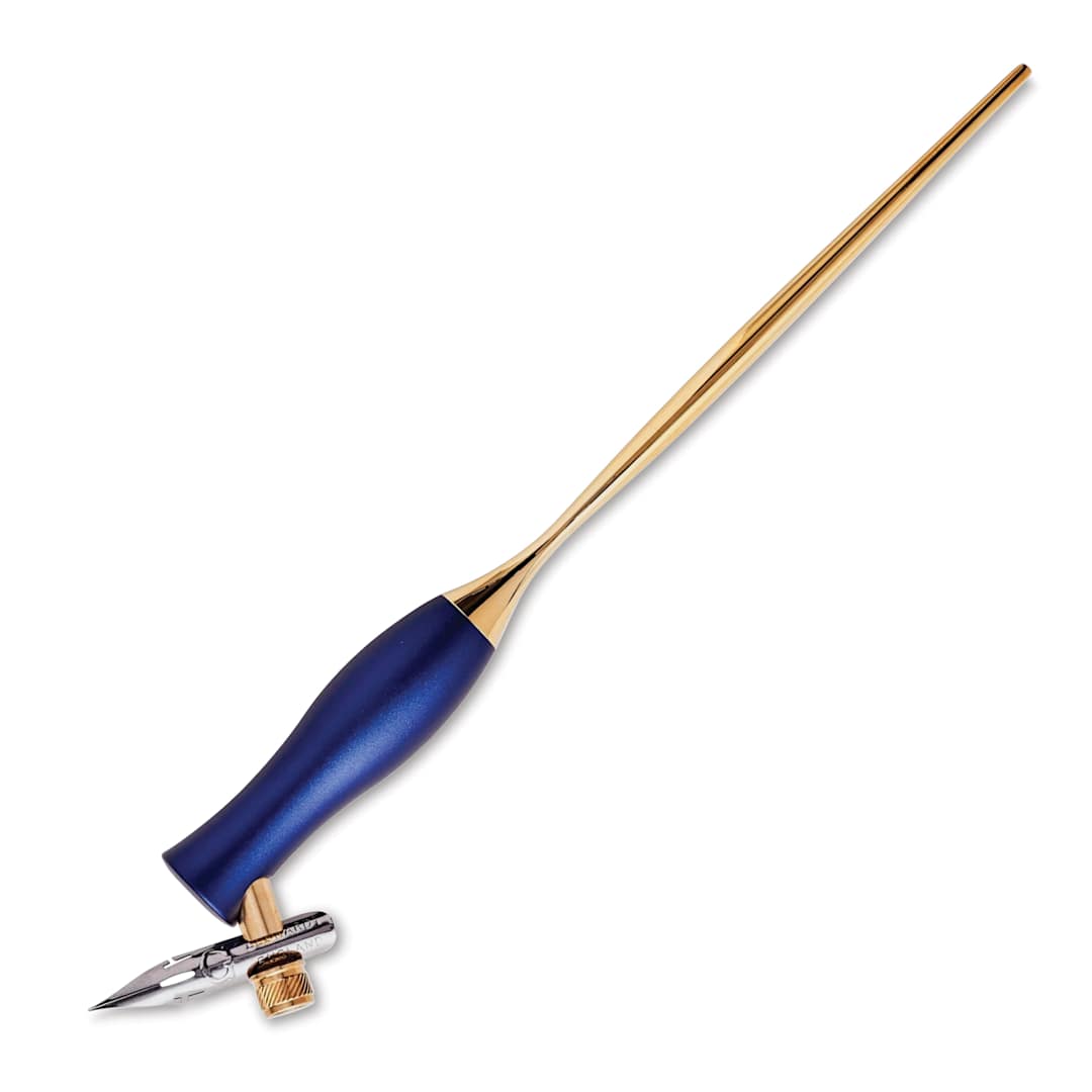 Open in modal - Tom’s Studio Bloom Oblique Calligraphy Dip Pen - Bluebell