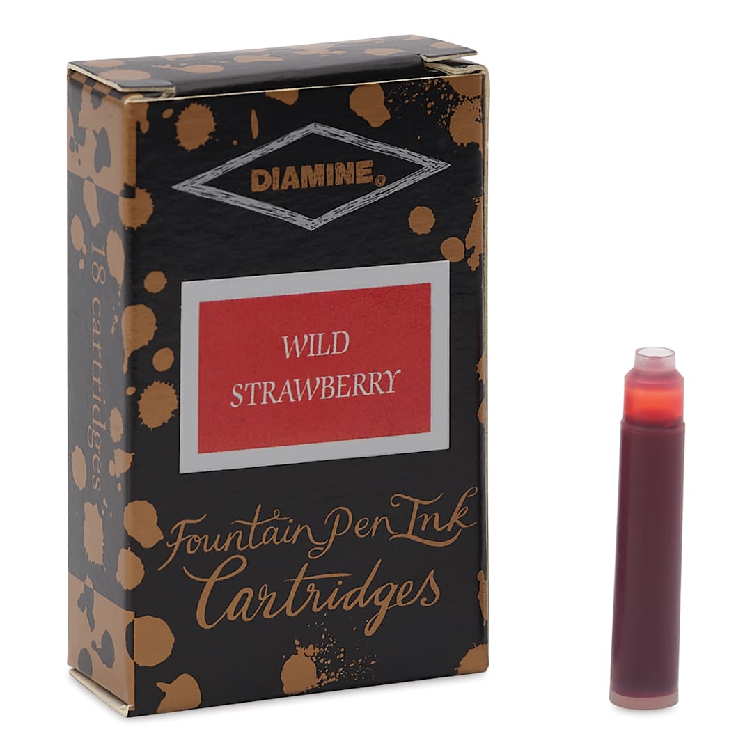 Open in modal - Diamine Ink Cartridges - Pkg of 18, Wild Strawberry