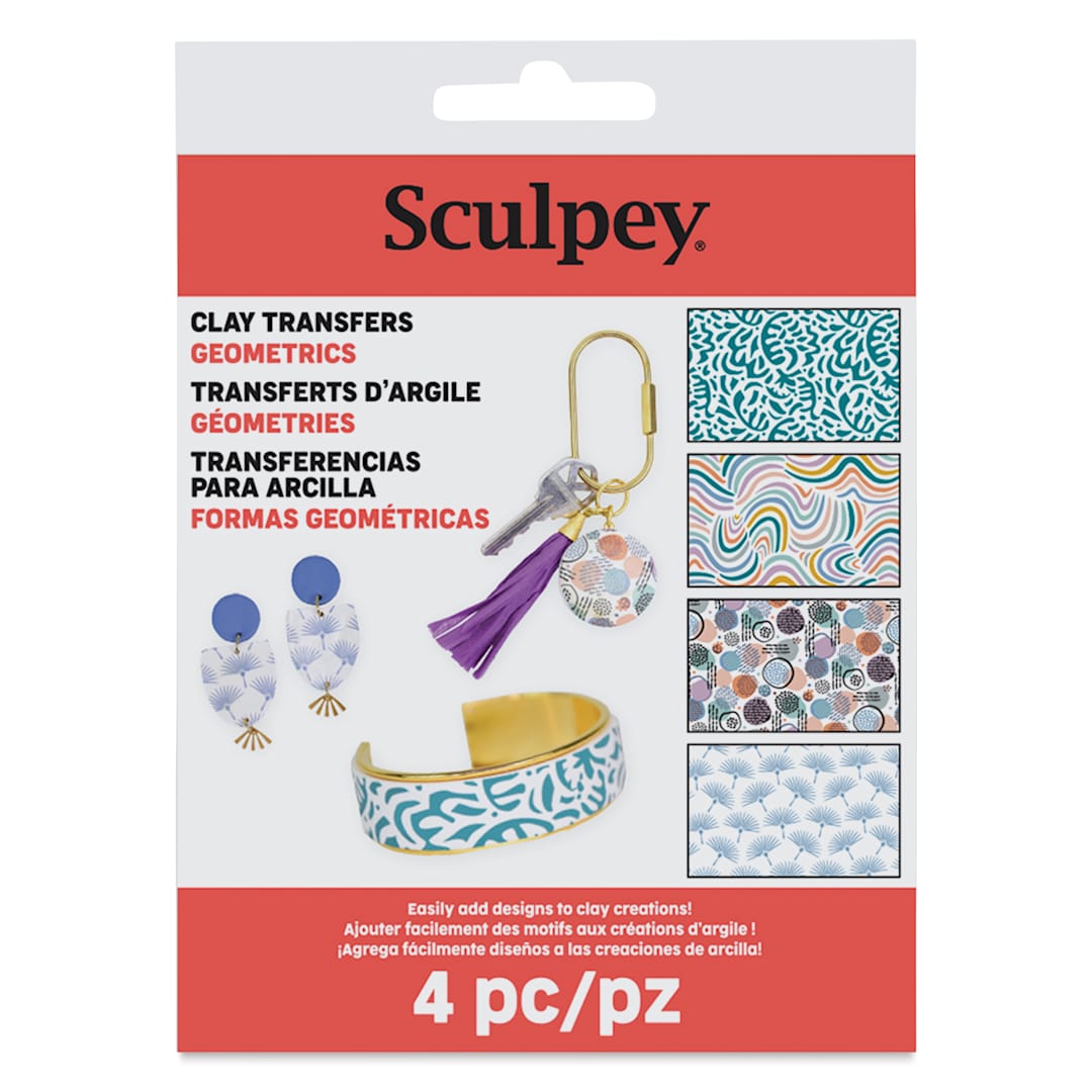 Open in modal - Sculpey Clay Transfers - Pkg of 4, Geometric front of packaging