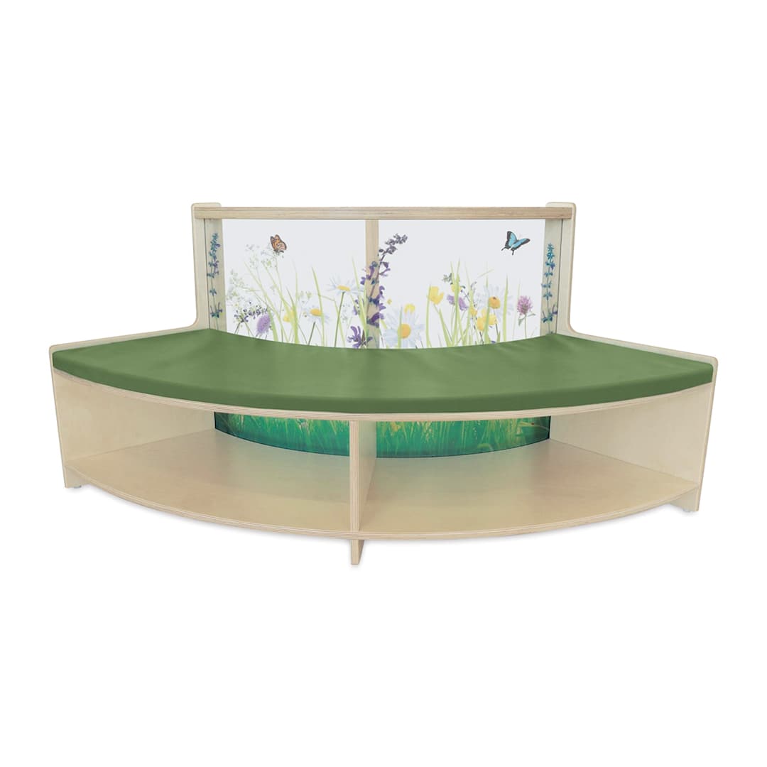 Open in modal - Whitney Brothers Nature View Sofa - Curved In, 24-1/4"H x 54"W x 17"D