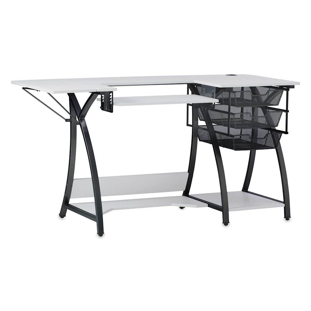 Open in modal - Studio Designs Pro Stitch Sewing Table - Charcoal/White