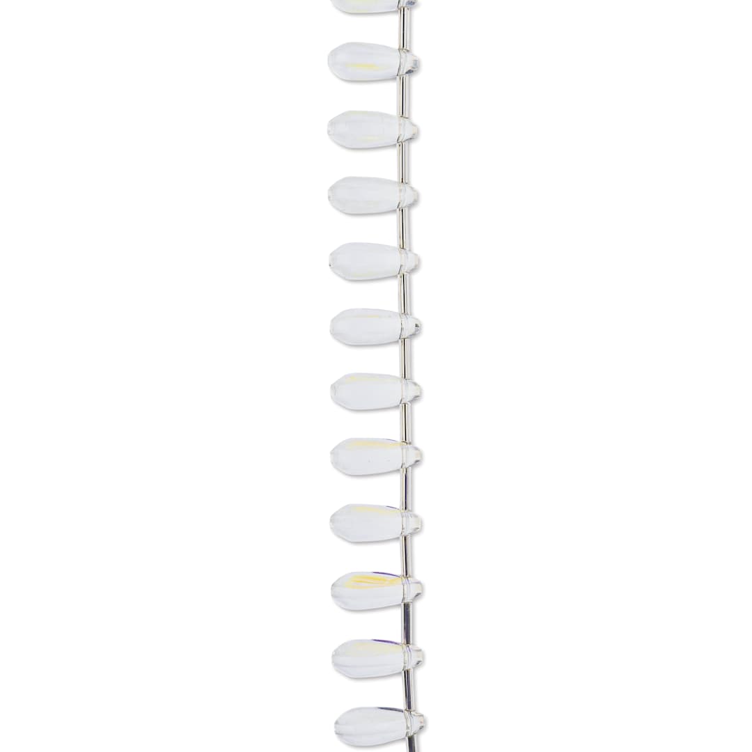 Open in modal - John Bead Crystal Lane DIY Glass Garden Bead Single Strand - Teardrops, Crystal Aurora Borealis