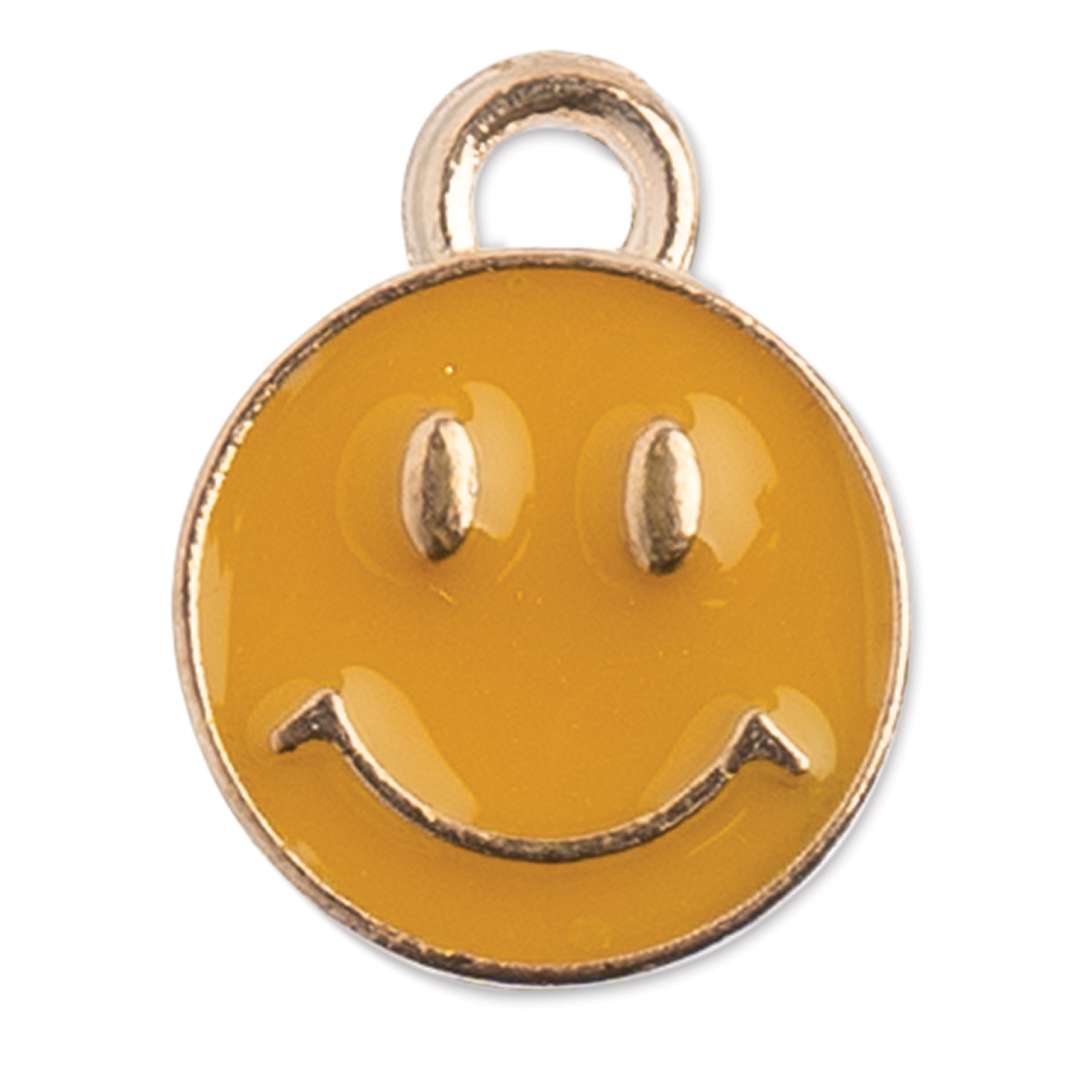 Open in modal - John Bead Sweet & Petite Charm - Happy Face, Gold