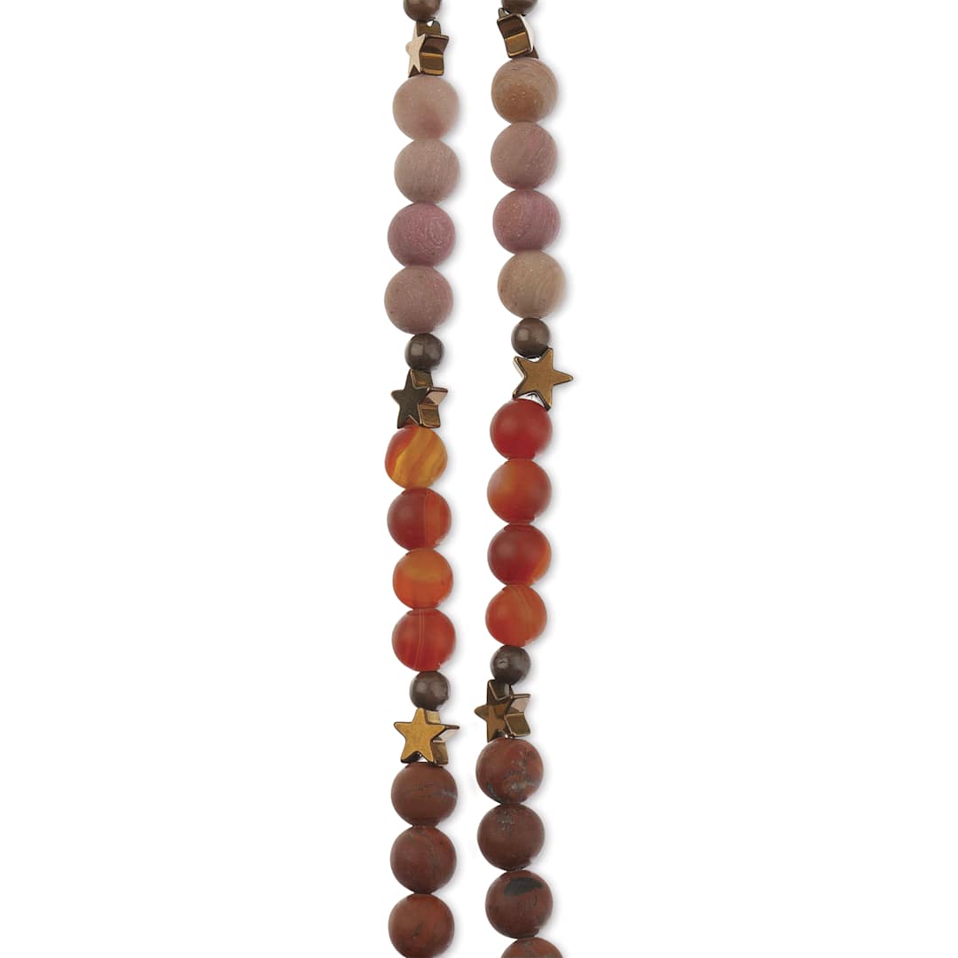 Open in modal - John Bead Solar System Glass Bead Strand - Mars, 6 mm Dia.