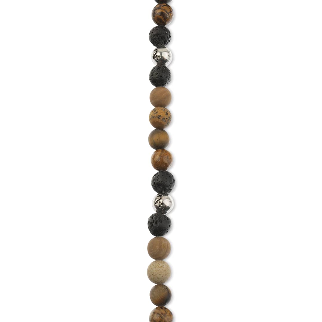 Open in modal - John Bead Solar System Glass Bead Strand - Jupiter, 8 mm Dia.