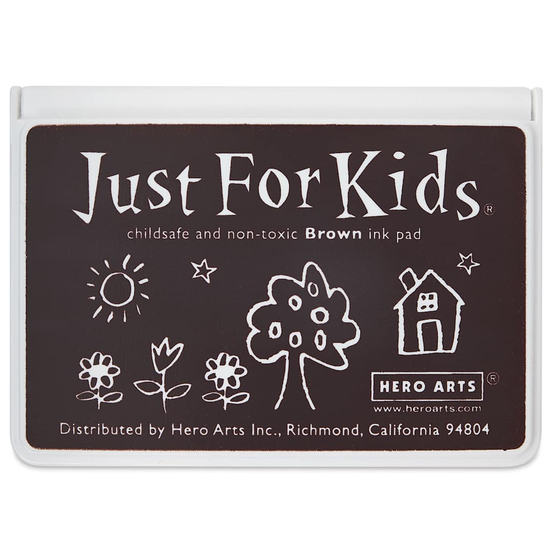 Open in modal - Hero Arts Just For Kids Ink Pad - Brown front of closed pad