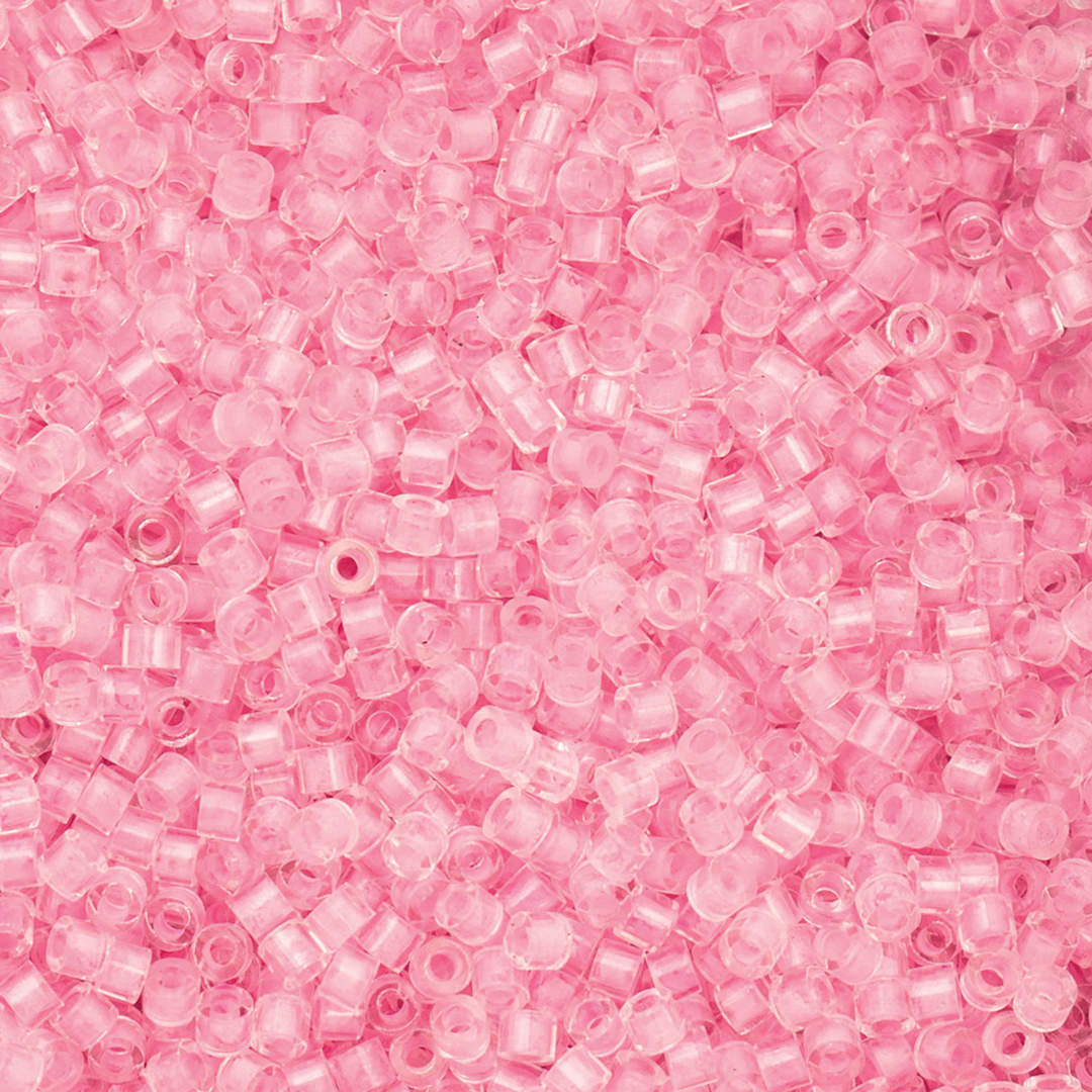 Open in modal - John Bead Cylin 11/0 Glow in the Dark Cylindrical Seed Beads - Pink, 25g