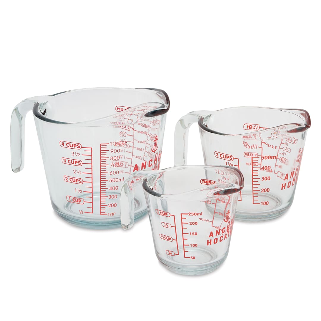 Open in modal - Anchor Hocking Glass Measuring Cup Set