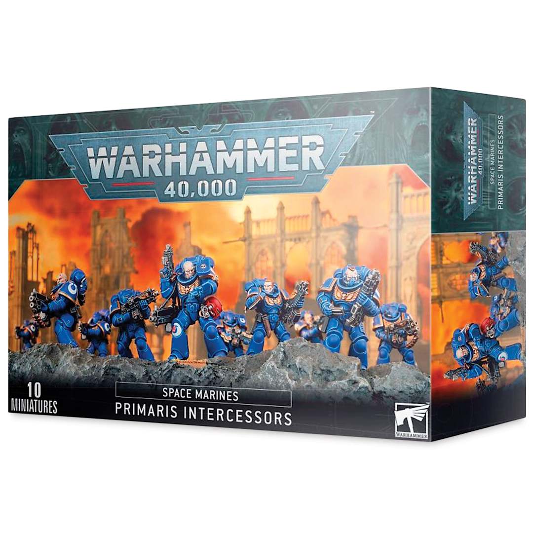 Open in modal - Warhammer 40K Space Marines Primaris Intercessors Squad, packaging