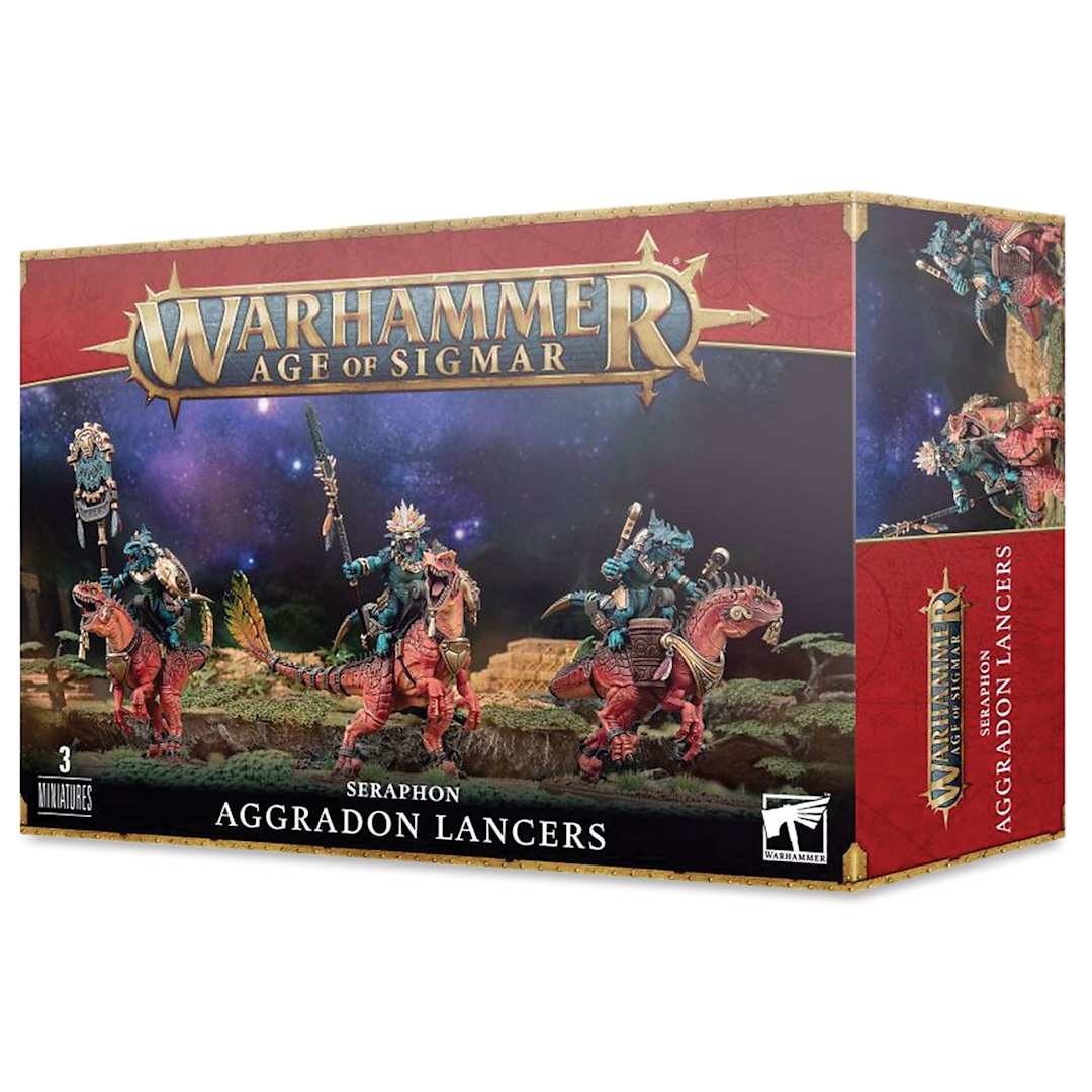 Open in modal - Warhammer Age of Sigmar Seraphon Aggradon Lancers, packaging