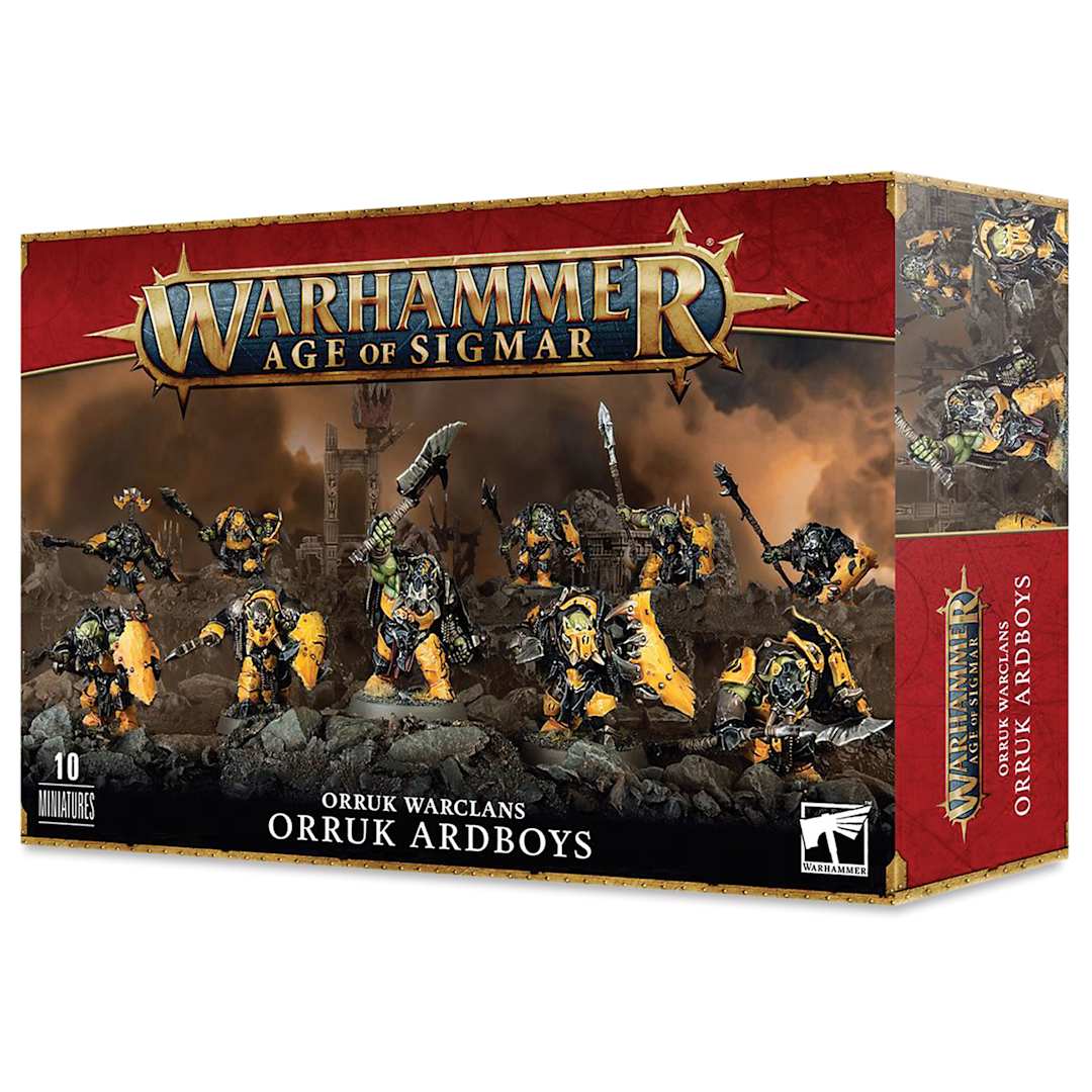 Open in modal - Warhammer Age of Sigmar Orruk Warclans Orruk Ardboyz, packaging